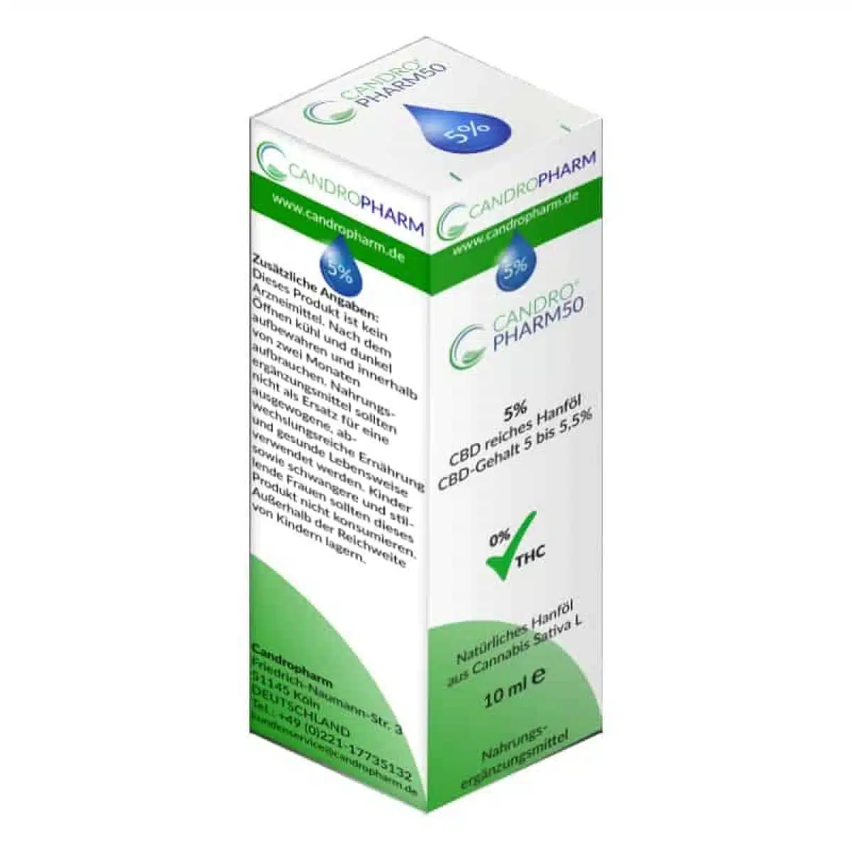 Candropharm50 - CBD reiches Hanföl mit 5% Cannabidiol 2