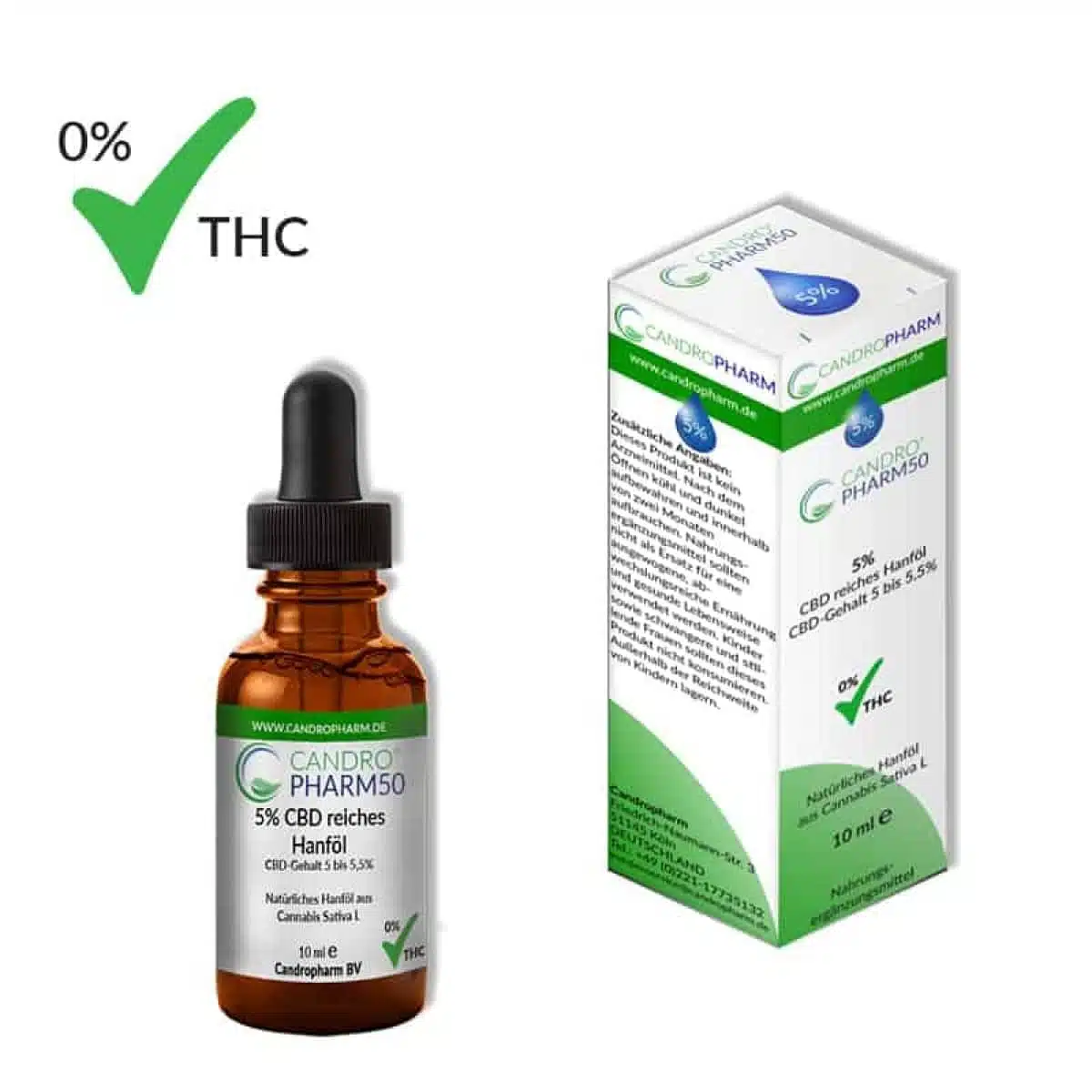 Candropharm50 - CBD reiches Hanföl mit 5% Cannabidiol